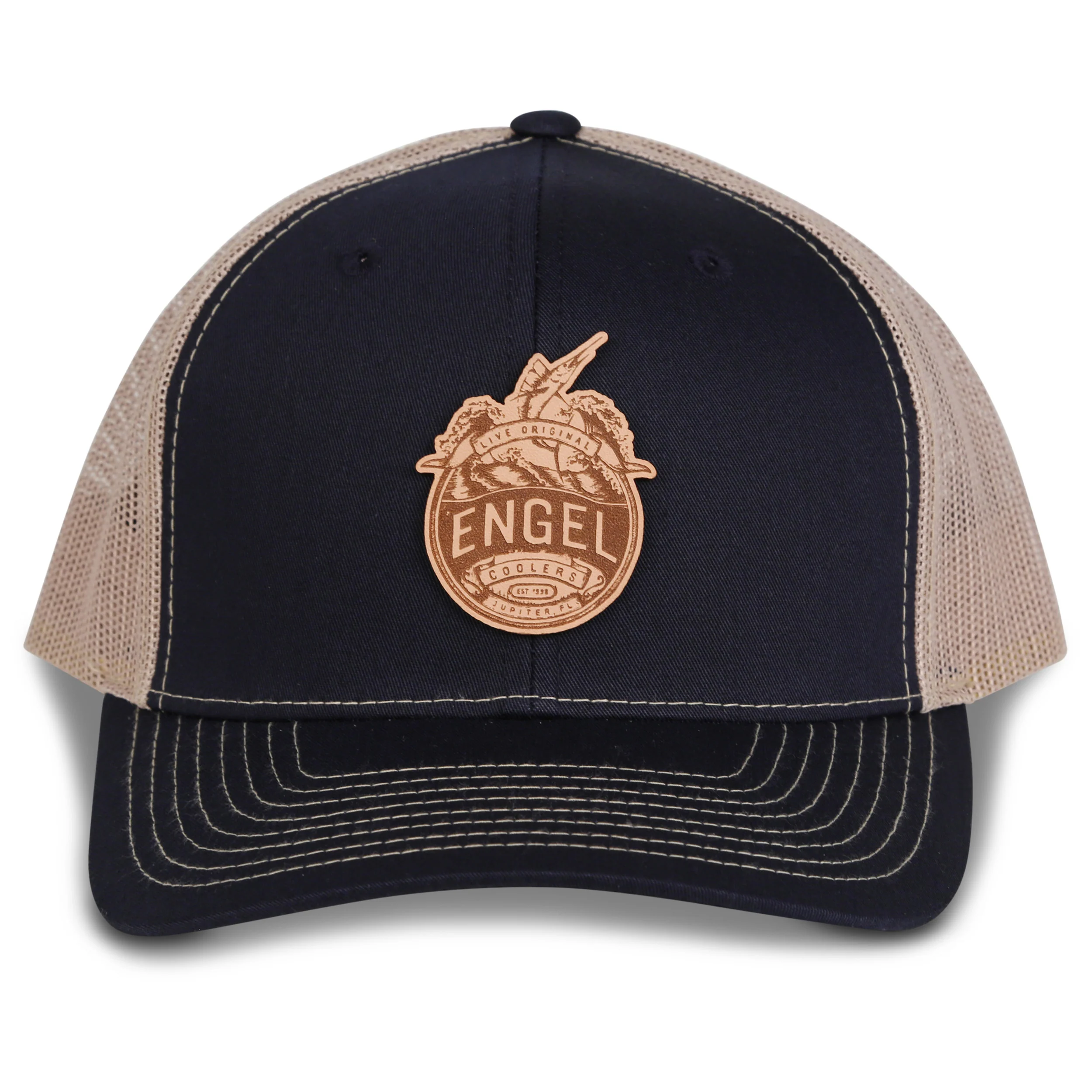 Engel Columbia Navy & Khaki 112 Trucker Cap by Richardson® - Image 6