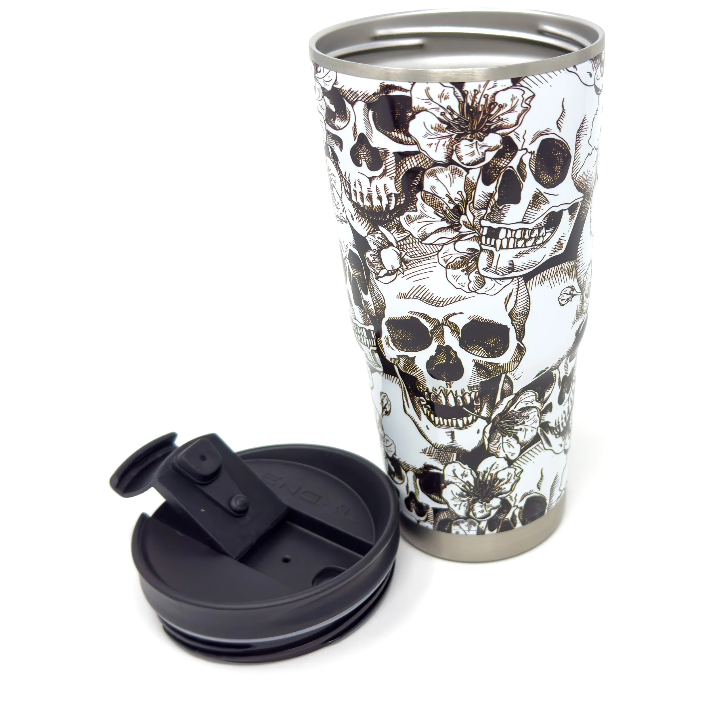 Engel White Skull 22oz Halloween Tumbler - Image 3